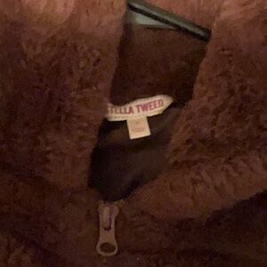 Stella tweed fo fur coat